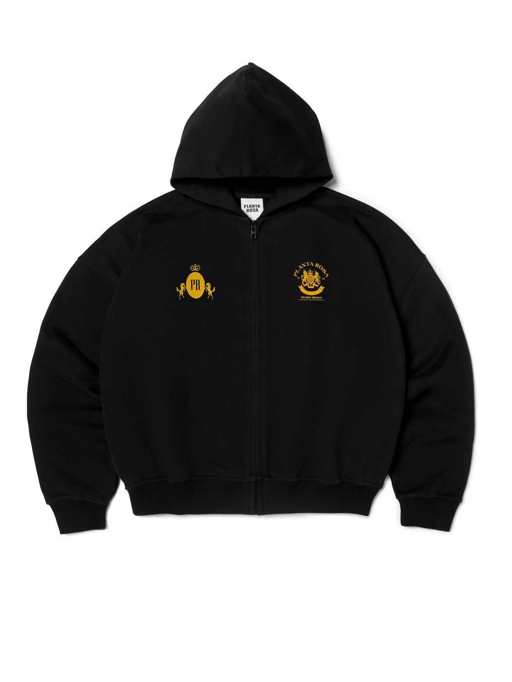 BLAZON ZIP HOODIE 470-BLACK