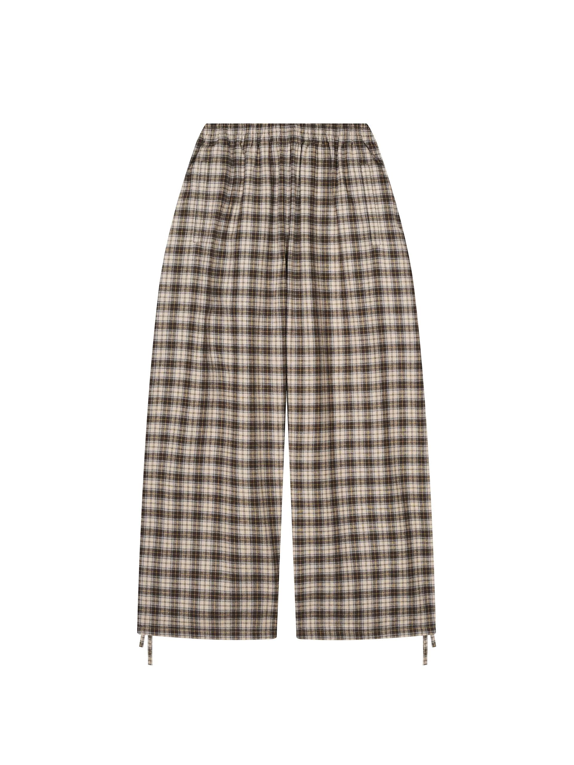 PANTS - CARAMEL TATTERSALL