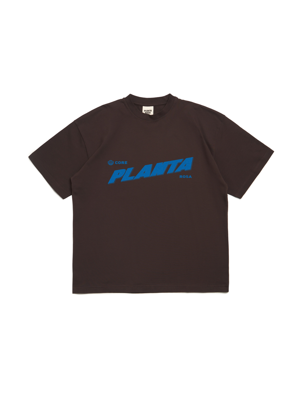 BLUE-CORRESPONDECE T-SHIRT 250-CHOCOLATE
