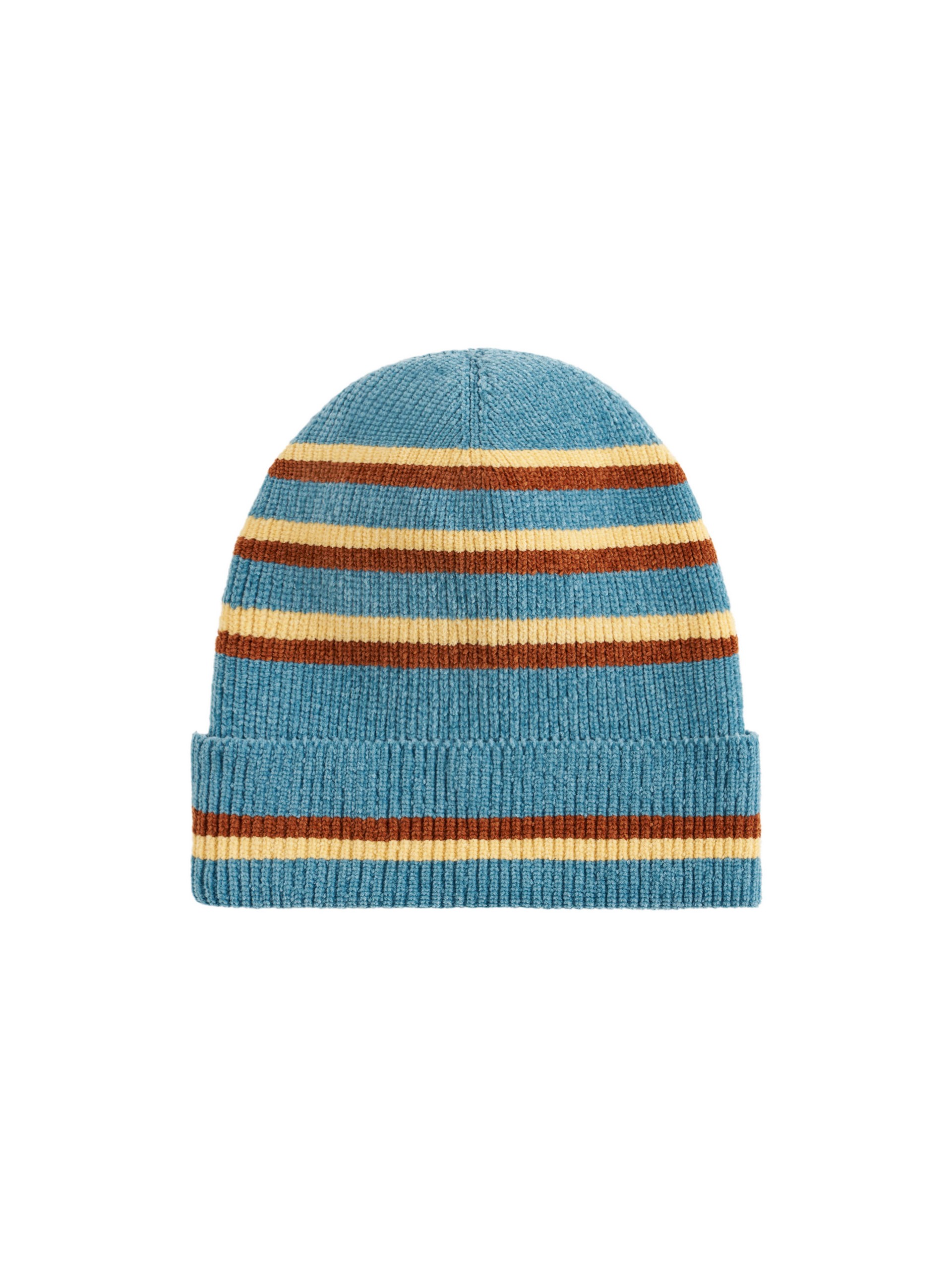 KNITTED HAT - BLUE STRIPES 