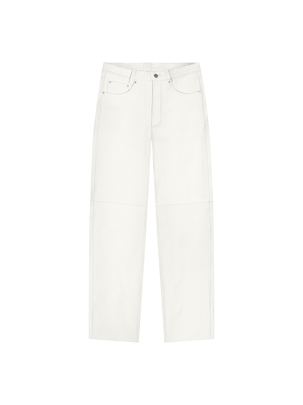 PANTS A-LEATHER - WHITE