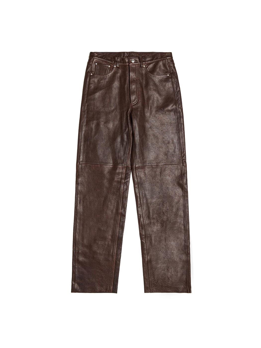 PANTS  A-LEATHER - BROWN