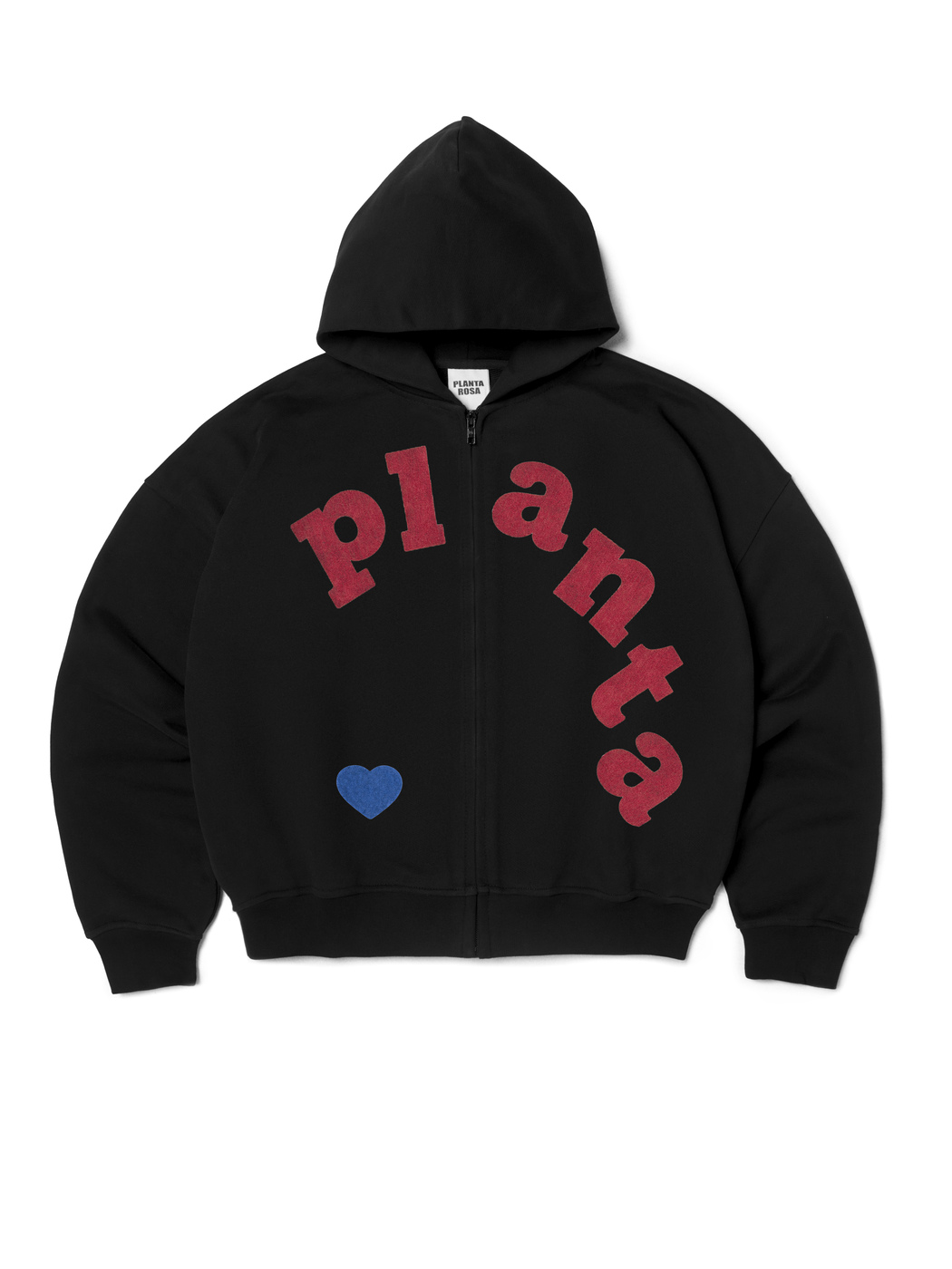 LETTERS ZIP HOODIE 470-BLACK VELVET