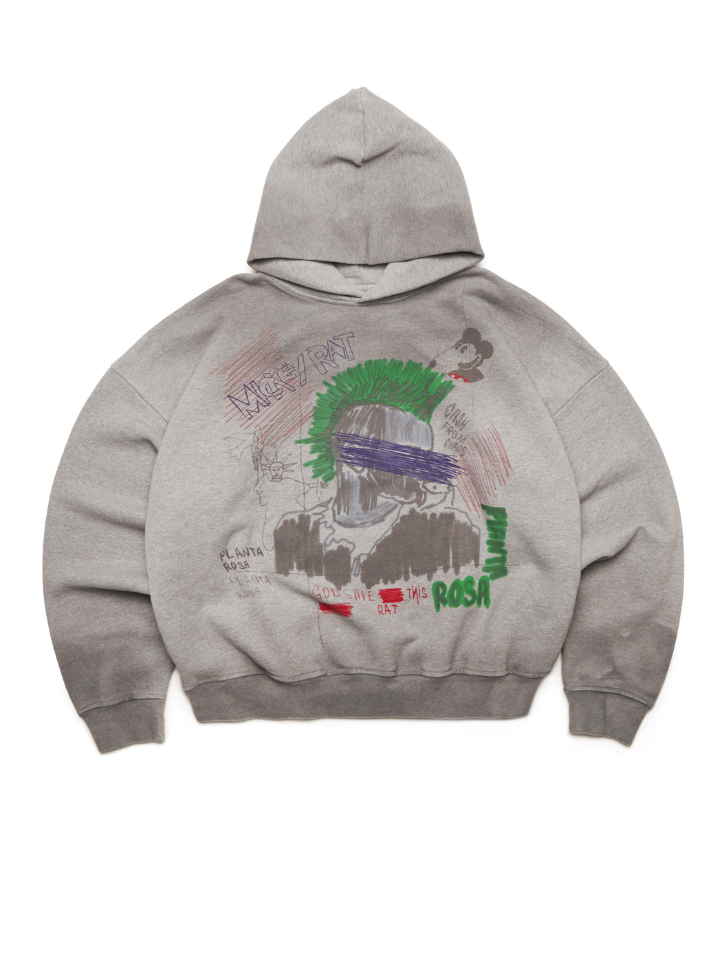 MOHAWK HOODIE 470-GREY VELVET