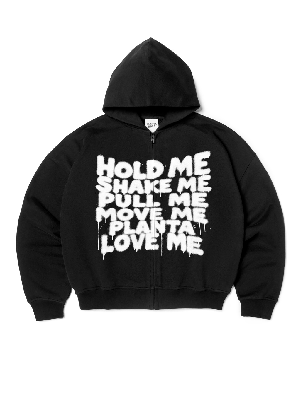 GRAFFITI ZIP HOODIE 470-BLACK