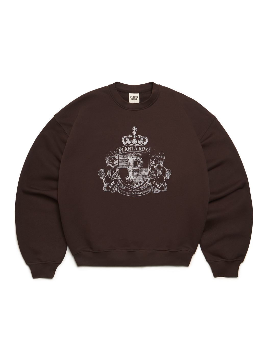 FADED-BLAZON SWEATSHIRT 470-CHOCOLATE