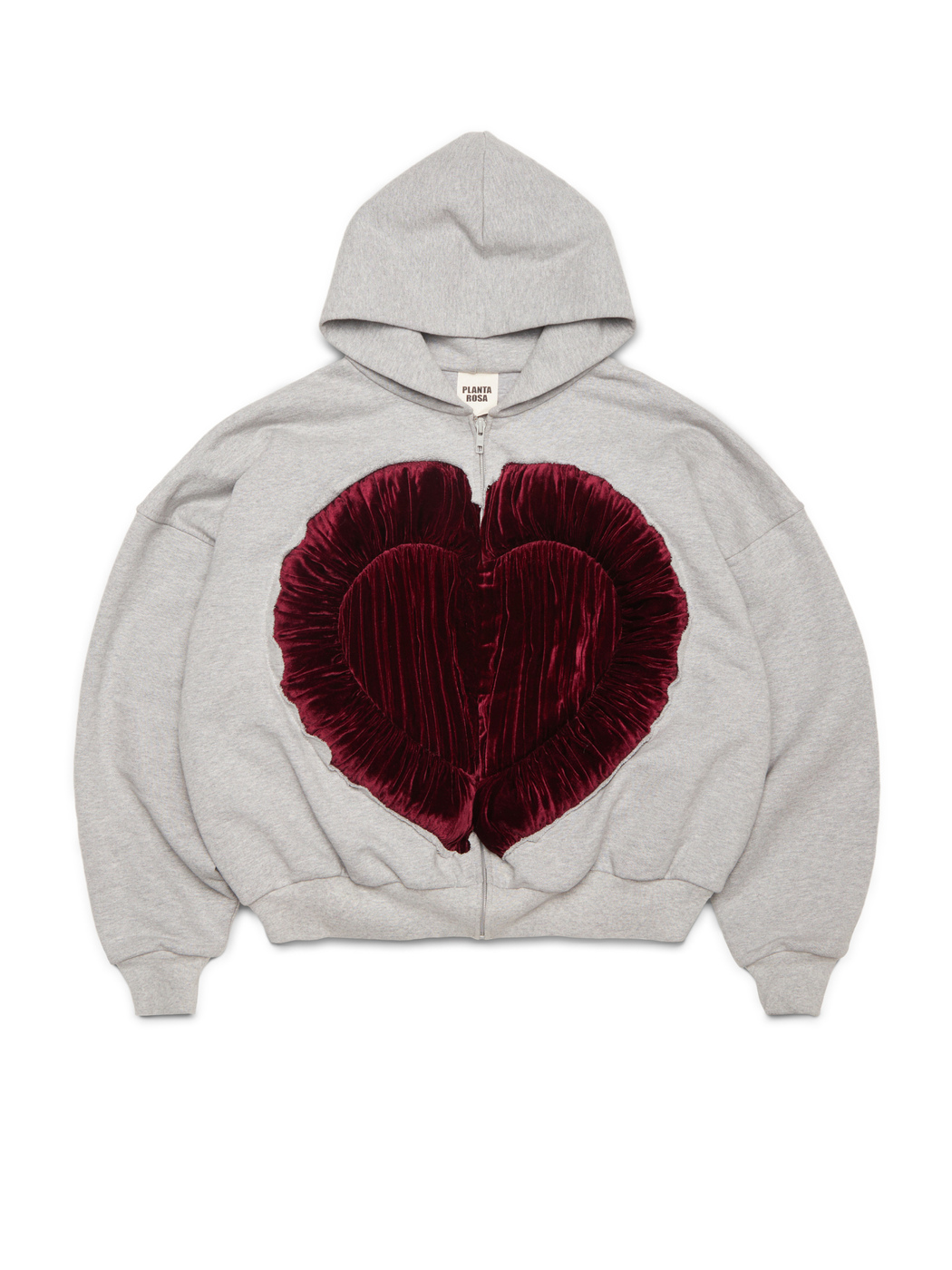 RUBY-CURTAINS  ZIP HOODIE 470-GREY VELVET